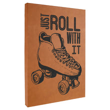 Load image into Gallery viewer, Rawhide/Black Laserable Leatherette Wall Decor with Sawtooth Hanger