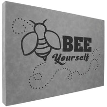 Load image into Gallery viewer, Gray/Black Laserable Leatherette Wall Decor with Sawtooth Hanger