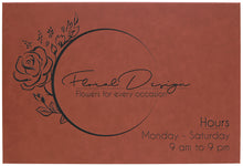 Load image into Gallery viewer, Rose/Black Laserable Leatherette Wall Decor with Sawtooth Hanger