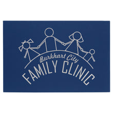 Load image into Gallery viewer, Blue/Silver Laserable Leatherette Wall Decor with Sawtooth Hanger, Personalized Engraving Gifts shipped from USA.