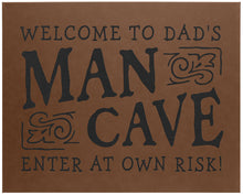 Load image into Gallery viewer, Dark Brown/Black Laserable Leatherette Wall Decor with Sawtooth Hanger