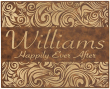 Load image into Gallery viewer, Rustic/Gold Laserable Leatherette Wall Decor with Sawtooth Hanger