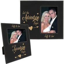 Load image into Gallery viewer, Custom Leatherette Photo Frame, Personalized Engraving Gifts shipped from USA.