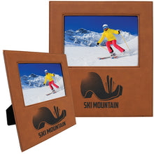 Load image into Gallery viewer, Custom Leatherette Photo Frame, Personalized Engraving Gifts shipped from USA.