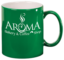 Load image into Gallery viewer, 11 oz. Ceramic Round Laser Mug, Personalized Engraving Gifts shipped from USA.
