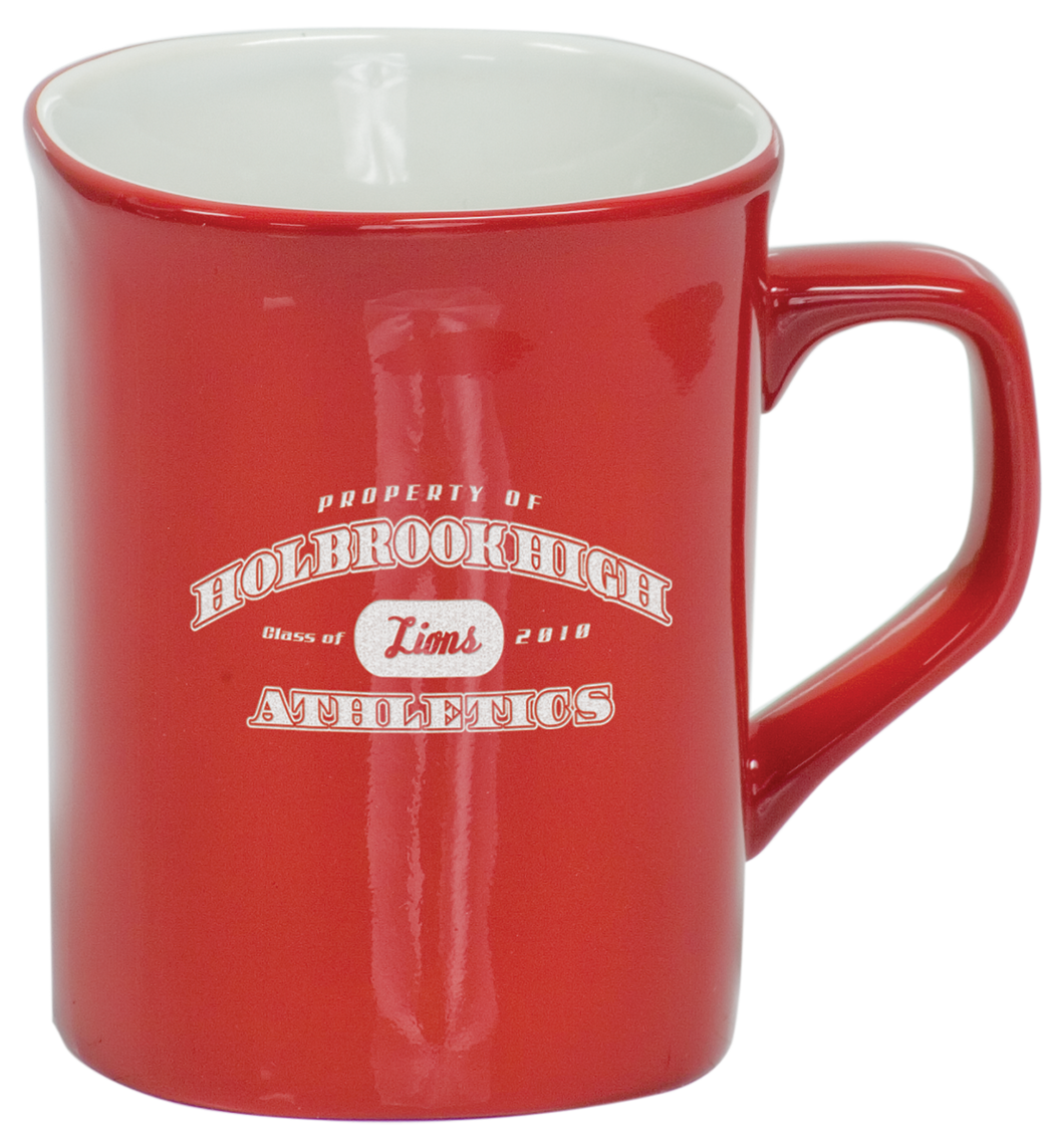 10 oz. Ceramic Rounded Corner Mug, Coffee and Tea Cups