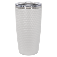 Load image into Gallery viewer, 20 oz. White Golf Tumbler with Dimples and Clear Slider Lid, Polar Camel, Custom.