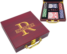 Load image into Gallery viewer, Rosewood Finish 100 Chip Poker Set