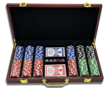 Load image into Gallery viewer, Custom Rosewood Finish 300 Chip Poker Set
