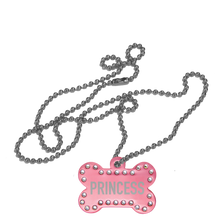 Load image into Gallery viewer, Swarovski Bling Bone with Tab Dog Tags
