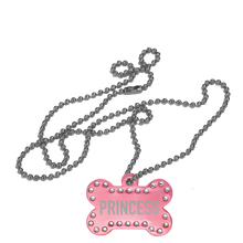 Load image into Gallery viewer, Swarovski Bling Bone with Tab Dog Tags