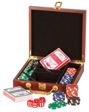 Load image into Gallery viewer, Rosewood Finish 100 Chip Poker Set