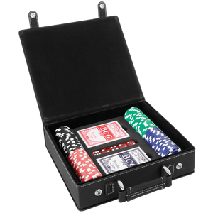 Custom Leatherette 100 Chip Poker Set