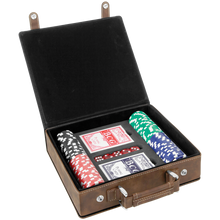 Load image into Gallery viewer, Custom Leatherette 100 Chip Poker Set
