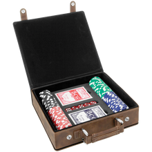 Load image into Gallery viewer, Custom Leatherette 100 Chip Poker Set