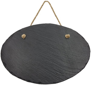 Custom Oval Slate Decor with Hanger String