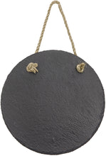 Load image into Gallery viewer, Custom Round Slate Decor with Hanger String