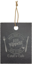 Load image into Gallery viewer, Custom Rectangle Slate Cutting Board with Hanger String, Personalized Engraving Gifts shipped from USA.