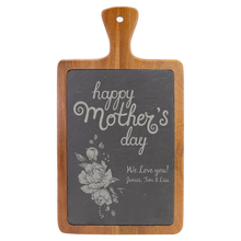 Load image into Gallery viewer, Acacia Wood/Slate Cutting Board, Personalized Engraving Gifts shipped from USA.