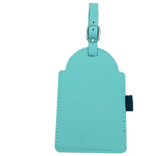 Load image into Gallery viewer, 5" x 3 1/4" Laserable Leatherette Golf Bag Tag with 3 Wooden Tees
