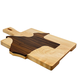 Maple Cutting Board with Walnut United State shape Inlay