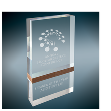 Load image into Gallery viewer, Custom Victory Capri Acrylic with Black or Walnut Strip, Personalized Engraving Gifts shipped from USA.