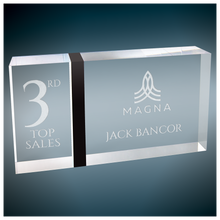 Load image into Gallery viewer, Custom Victory Capri Acrylic with Black or Walnut Strip, Personalized Engraving Gifts shipped from USA.