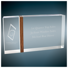 Load image into Gallery viewer, Custom Victory Capri Acrylic with Black or Walnut Strip, Personalized Engraving Gifts shipped from USA.