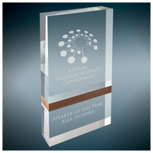 Load image into Gallery viewer, Custom Victory Capri Acrylic with Black or Walnut Strip, Personalized Engraving Gifts shipped from USA.