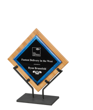 Load image into Gallery viewer, Custom Galaxy Acrylic with Bamboo Plaque and Iron Stand, Personalized Engraving Gifts shipped from USA.