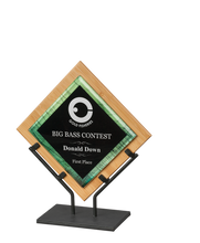 Load image into Gallery viewer, Custom Galaxy Acrylic with Bamboo Plaque and Iron Stand, Personalized Engraving Gifts shipped from USA.