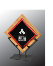 Load image into Gallery viewer, Custom Galaxy Acrylic with Bamboo Plaque and Iron Stand, Personalized Engraving Gifts shipped from USA.