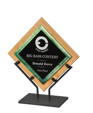 Load image into Gallery viewer, Custom Galaxy Acrylic with Bamboo Plaque and Iron Stand, Personalized Engraving Gifts shipped from USA.