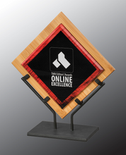 Load image into Gallery viewer, Custom Galaxy Acrylic with Bamboo Plaque and Iron Stand, Personalized Engraving Gifts shipped from USA.