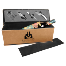 Load image into Gallery viewer, Custom Leatherette Single Wine Box with Tools