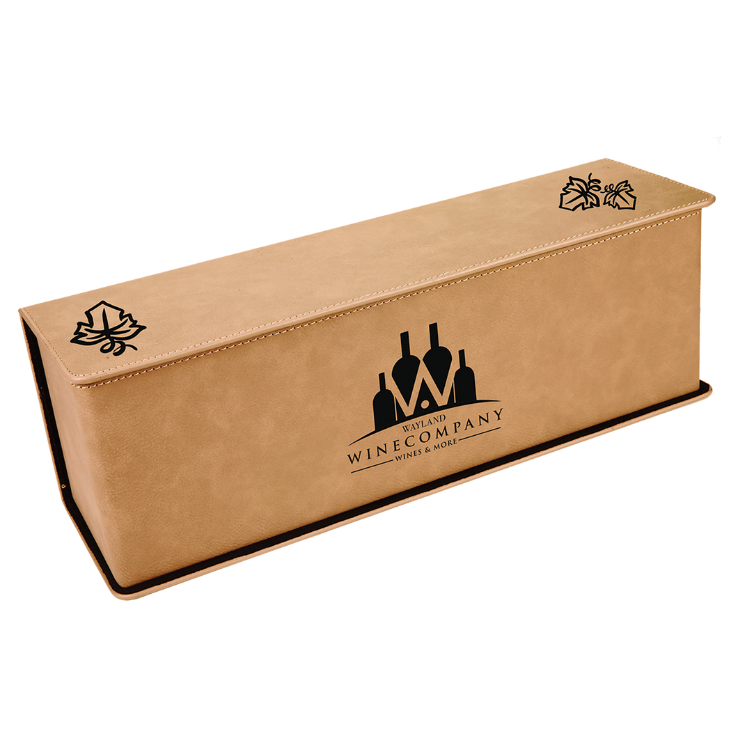 Custom Leatherette Single Wine Box with Tools