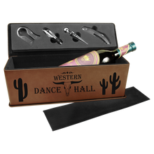 Load image into Gallery viewer, Custom Leatherette Single Wine Box with Tools