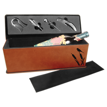 Load image into Gallery viewer, Custom Leatherette Single Wine Box with Tools
