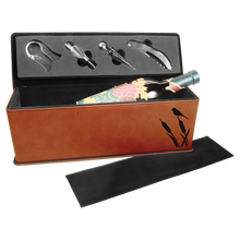 Load image into Gallery viewer, Custom Leatherette Single Wine Box with Tools