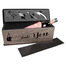 Load image into Gallery viewer, Custom Leatherette Single Wine Box with Tools
