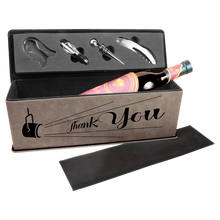 Load image into Gallery viewer, Custom Leatherette Single Wine Box with Tools