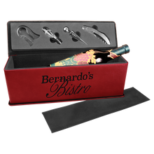 Load image into Gallery viewer, Custom Leatherette Single Wine Box with Tools