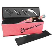 Load image into Gallery viewer, Custom Leatherette Single Wine Box with Tools