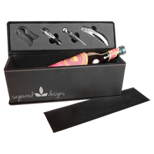 Load image into Gallery viewer, Custom Leatherette Single Wine Box with Tools