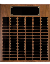 Load image into Gallery viewer, Walnut Completed Perpetual Plaque-84 Name Plates
