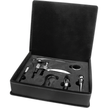 Load image into Gallery viewer, Custom Leatherette 5-Piece Wine Tool Gift Set