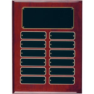 Rosewood Piano Finish Completed Perpetual Plaque-12 Name Plates