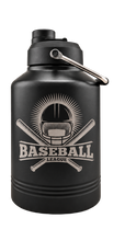 Load image into Gallery viewer, Personalized Polar Camel Insulated Jug, 64 oz or 128 oz, Black Stainless Steel, Laser Engraved
