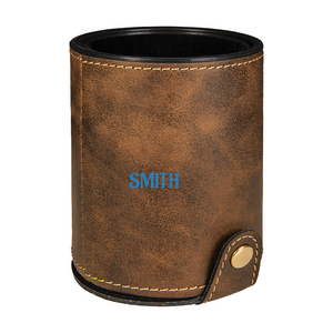 Personalized Laserable Leatherette Dice Cup with 5 Dice, Personalized Engraving Gifts shipped from USA.