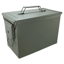 Load image into Gallery viewer, Fat 50 Caliber Army Surplus Steel Can, Personalized Engraving Gifts shipped from USA.
